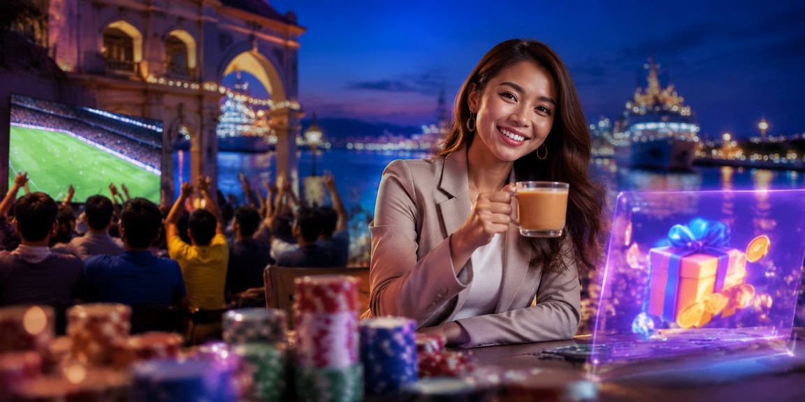 Suasana pertaruhan kasino bergaya Malaysia yang mewah dengan suasana hiburan premium